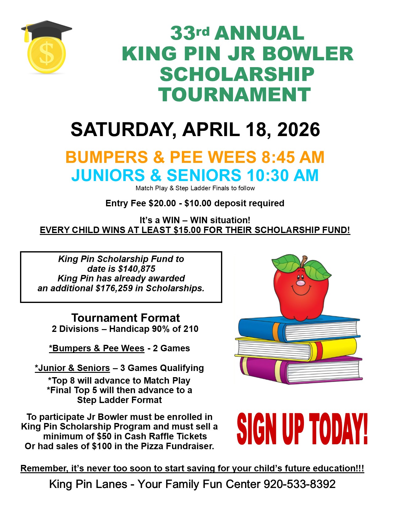 scholarship tournament flyer